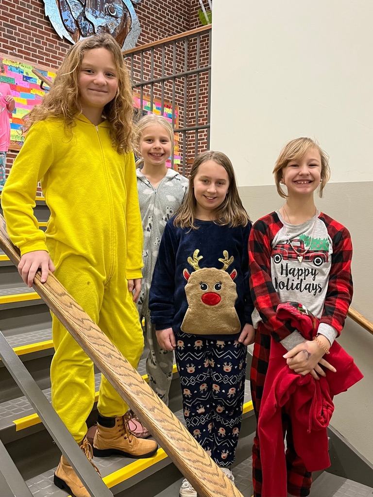 Students Dressed in Holiday PJs