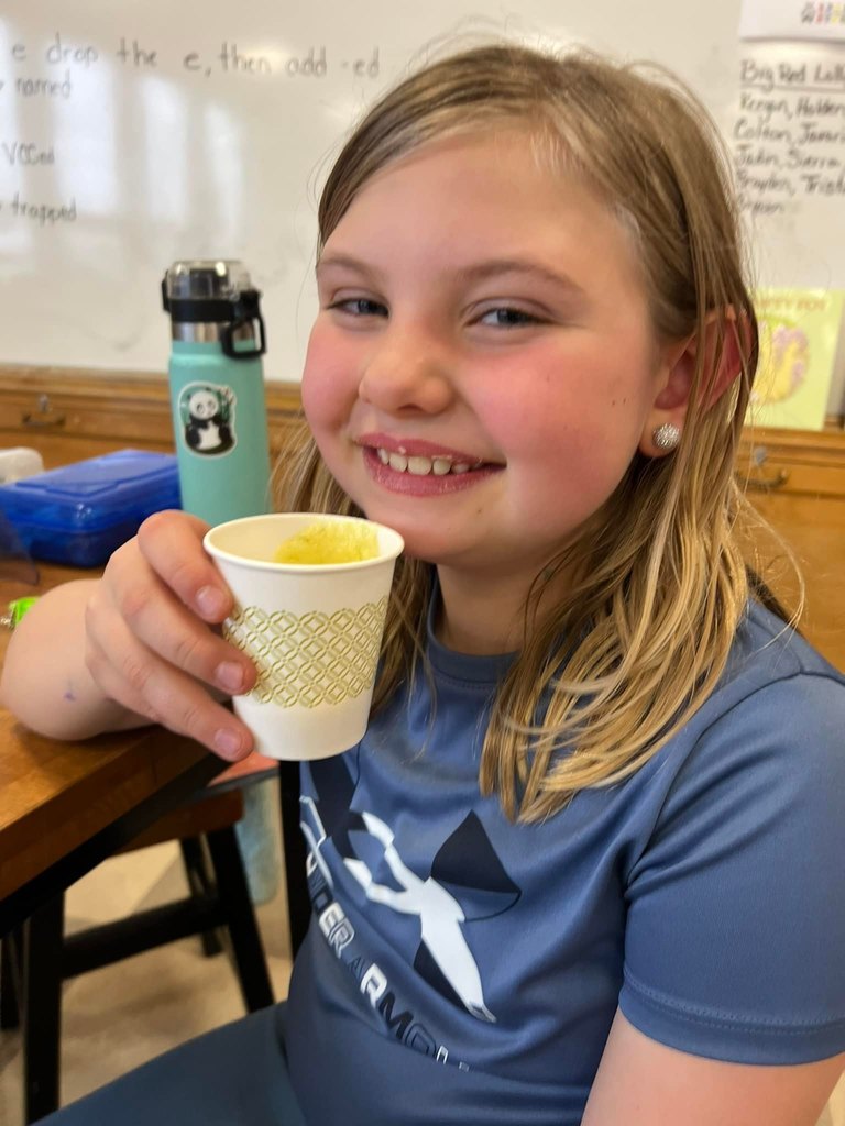 Girl drinking a smoothie