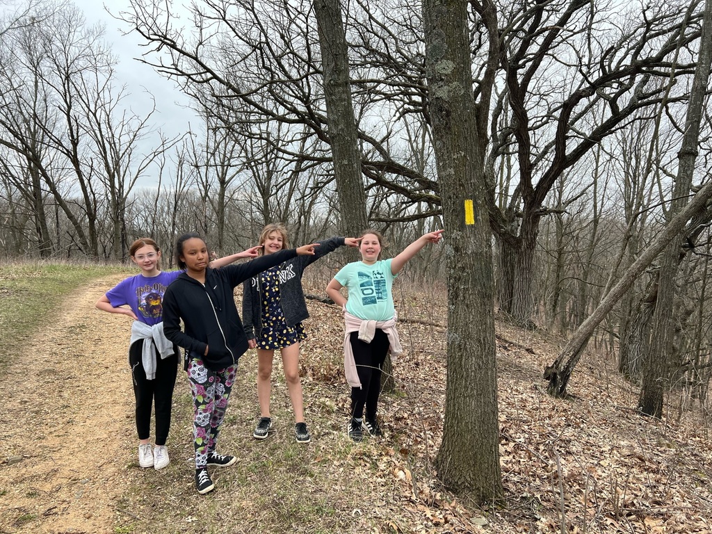 Students on a field trip hike