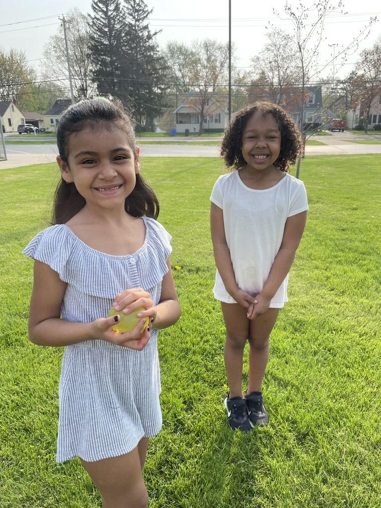 Two girls with water balloons