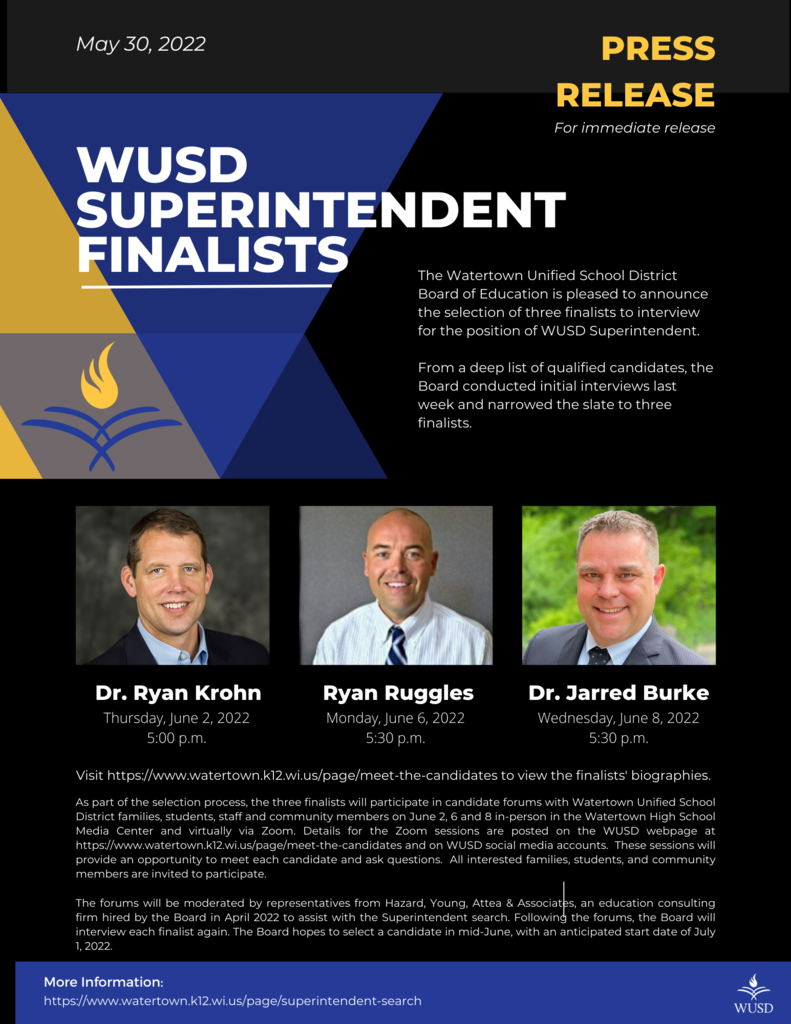 Superintendent Finalists Announced