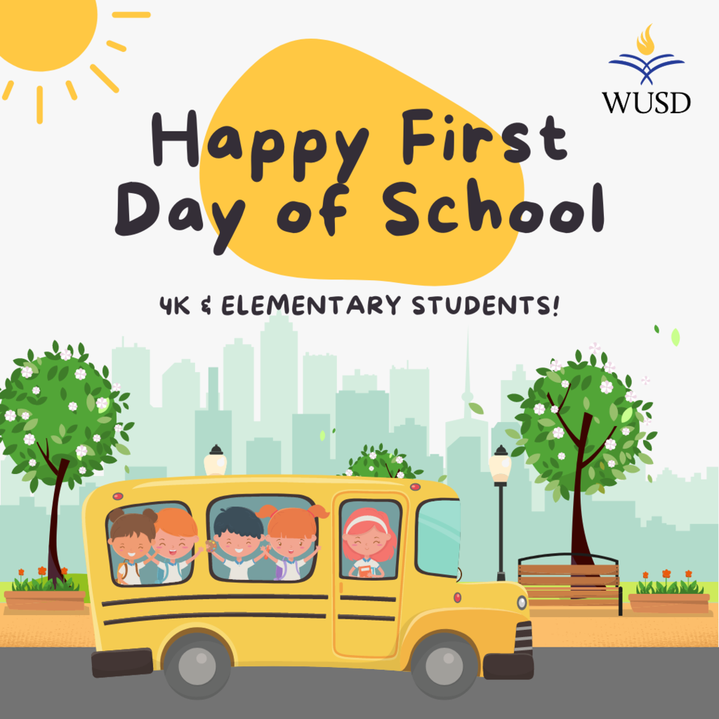 First Day for 4K and Elementary Students
