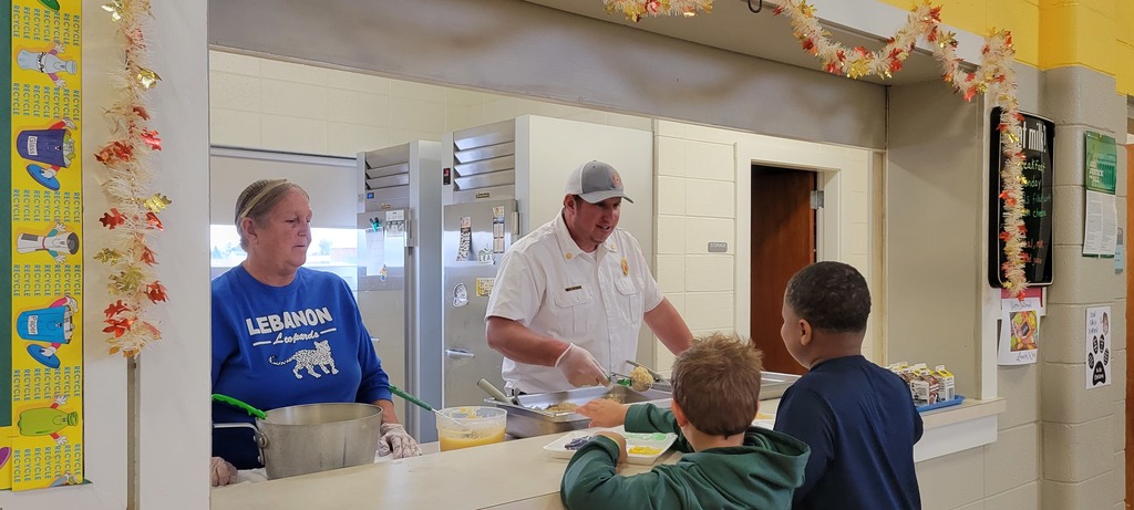 fire chief serving food