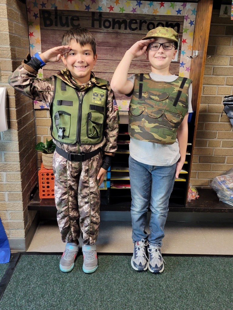 Students dressed like they are in the Army