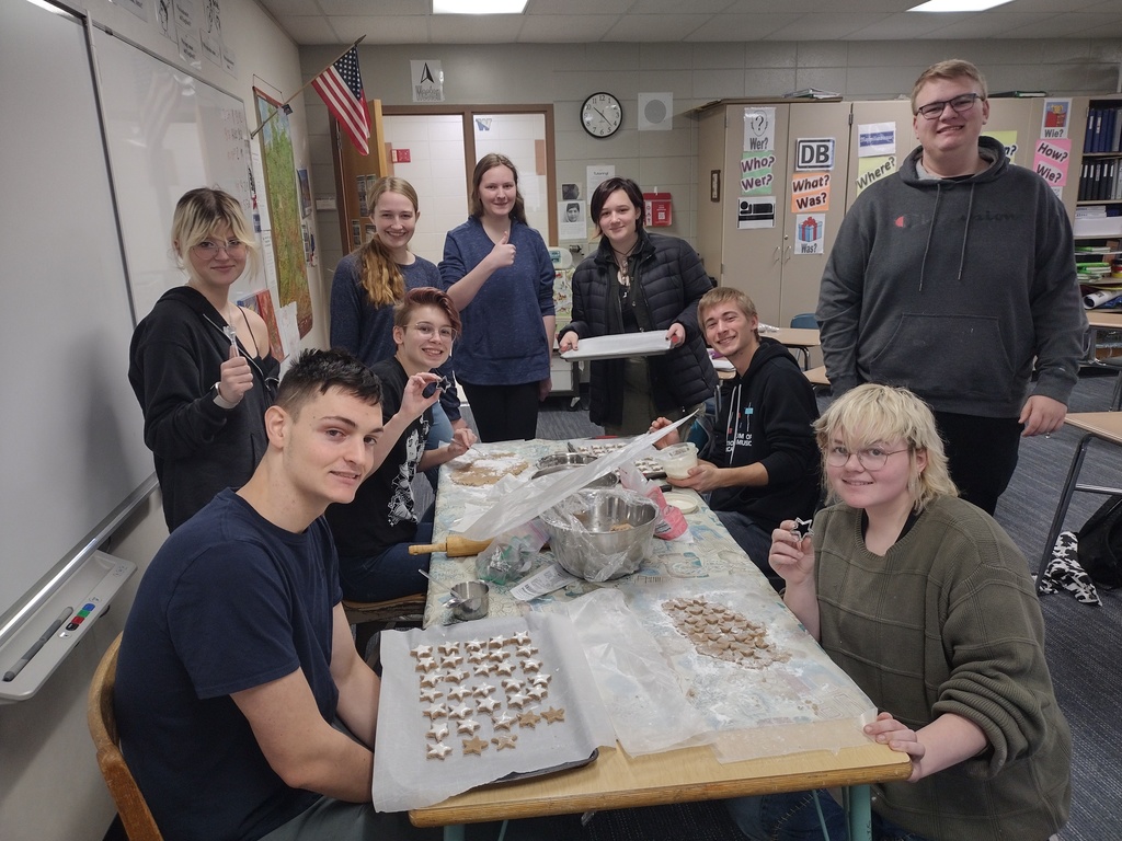Students with cookies