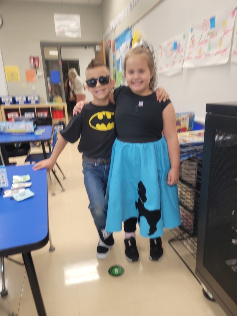 Students celebrating the 50th day of school