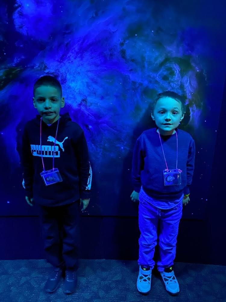 two boys at museum